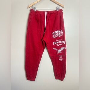 YoungLA Size XXL Red Logo Hoodie Tag Detail